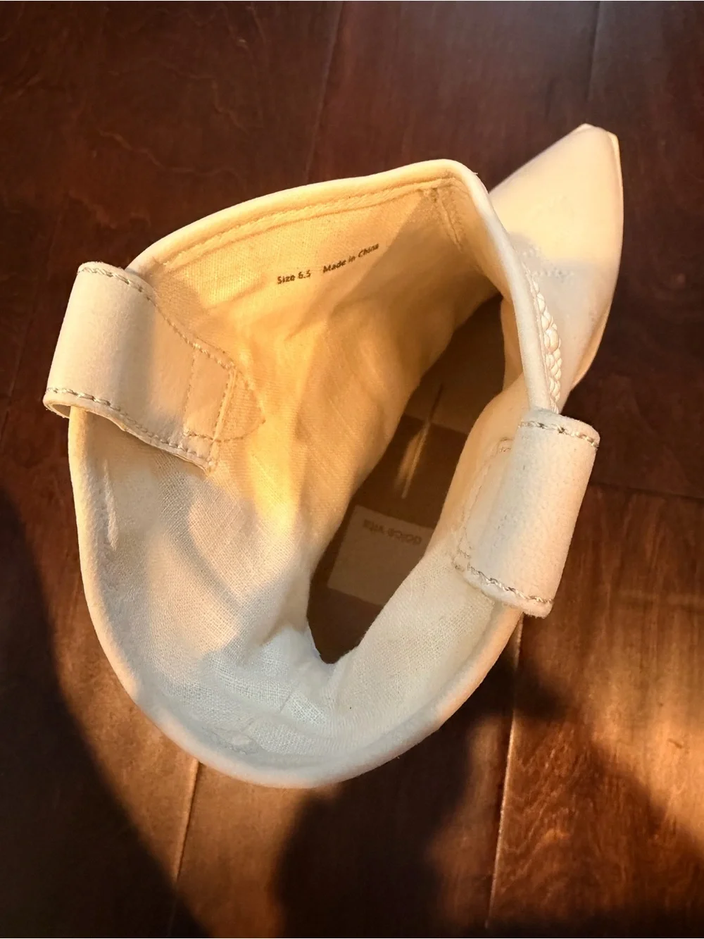 Dolce Vita Cream Western Pearl-Embellished Ankle Boots size 6.5